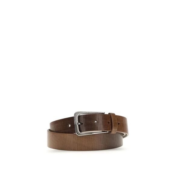Brunello Cucinelli Women Carved Leather Belt With Shimmering Buckle